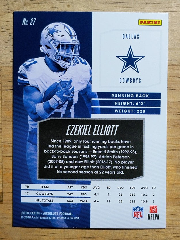 2018 Absolute #27 Ezekiel Elliott