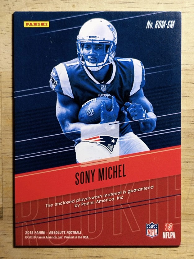 2018 Absolute Rookie Dual Memorabilia #11 Sony Michel (NM)