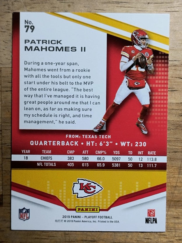 2019 Playoff Red Zone #79 Patrick Mahomes II