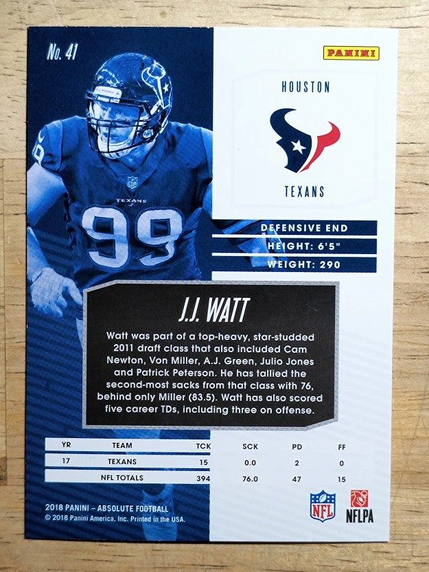 2018 Absolute #41 J.J. Watt