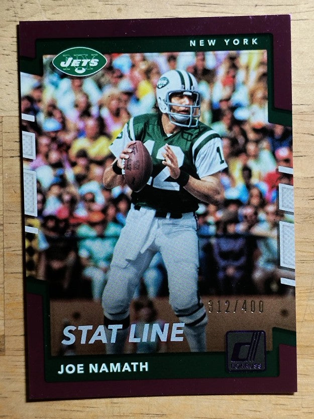 2017 Donruss Season Stat Line #206 Joe Namath/400