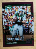 2017 Donruss Season Stat Line #206 Joe Namath/400