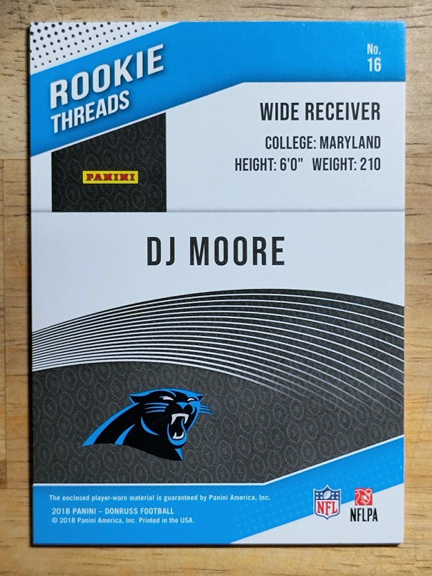 2018 Donruss Rookie Threads #16 D.J. Moore (NM)