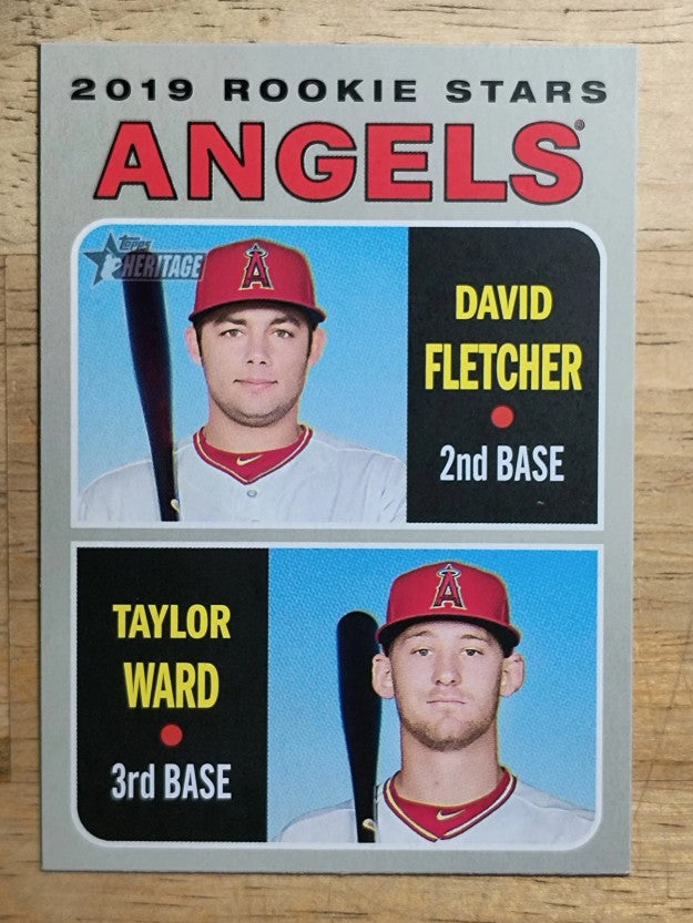 2019 Topps Heritage #74 David Fletcher RC/Taylor Ward RC
