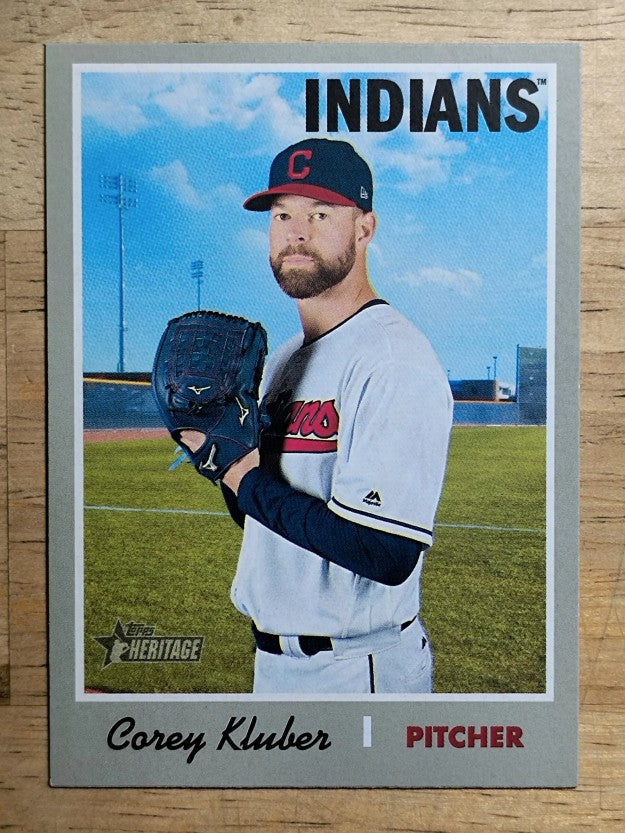 2019 Topps Heritage #448 Corey Kluber SP