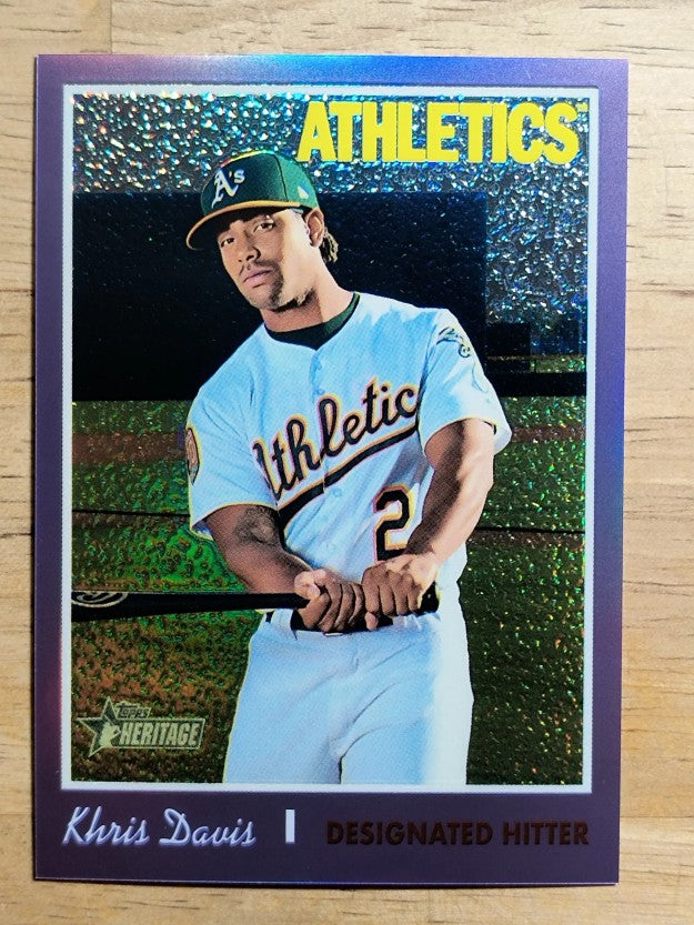2019 Topps Heritage Chrome Purple Refractors #THC432 Khris Davis