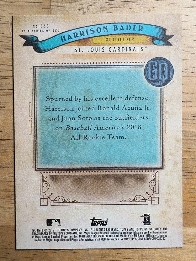 2019 Topps Gypsy Queen Green #233 Harrison Bader