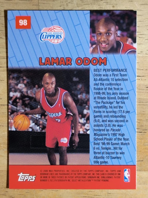 1999-00 Bowman's Best #98 Lamar Odom BP