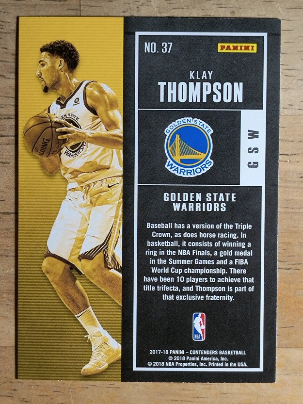 2017-18 Panini Contenders #37 Klay Thompson