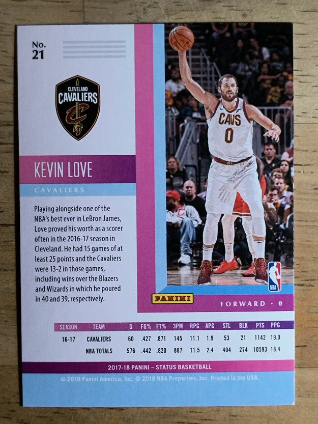 2017-18 Panini Status #21 Kevin Love