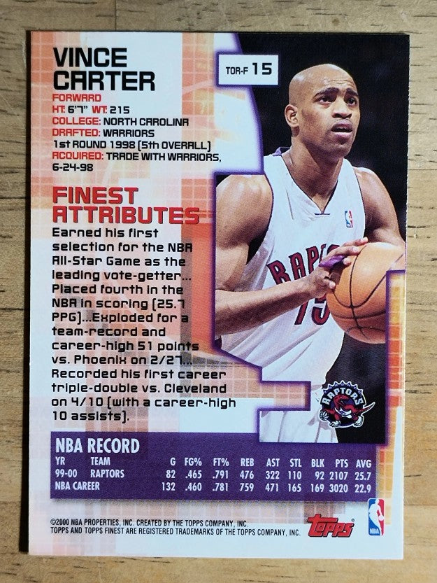 2000-01 Finest #15 Vince Carter