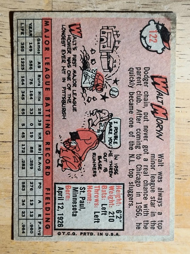 1958 Topps #122 Walt Moryn (VG)
