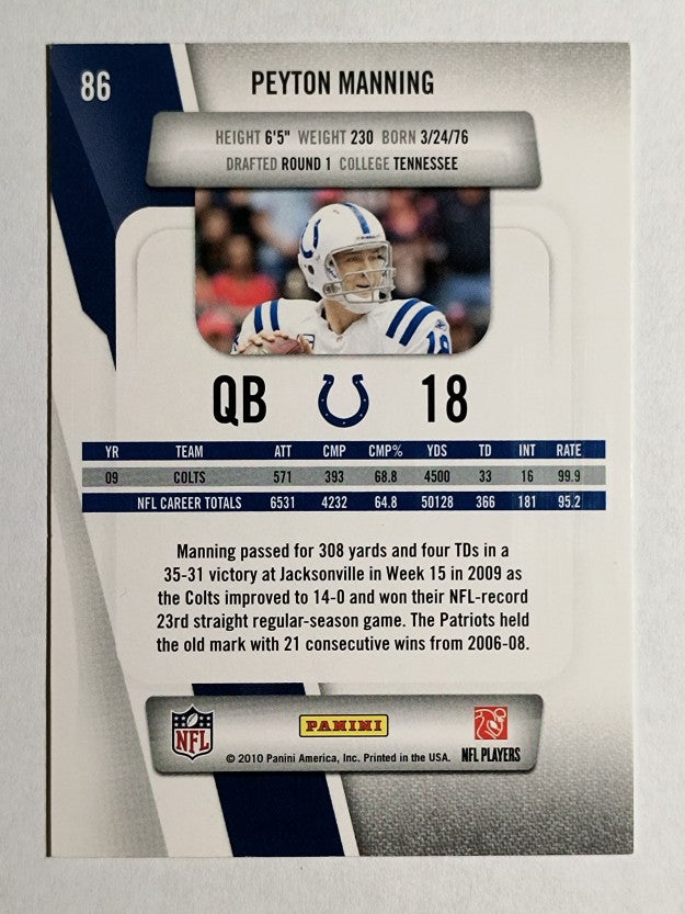 2010 Prestige #86 Peyton Manning
