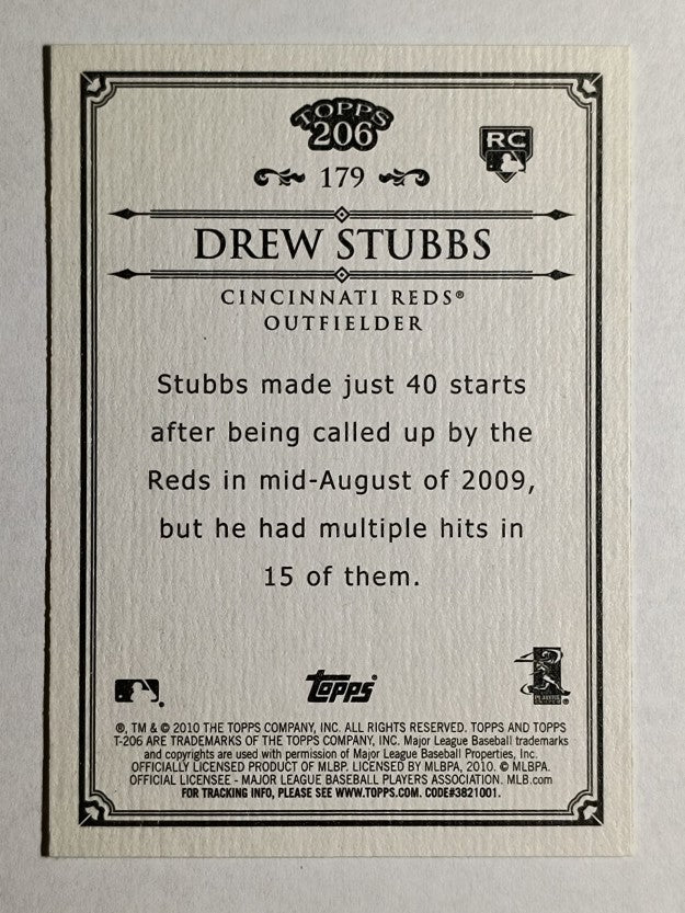 2010 Topps 206 #179 Drew Stubbs RC