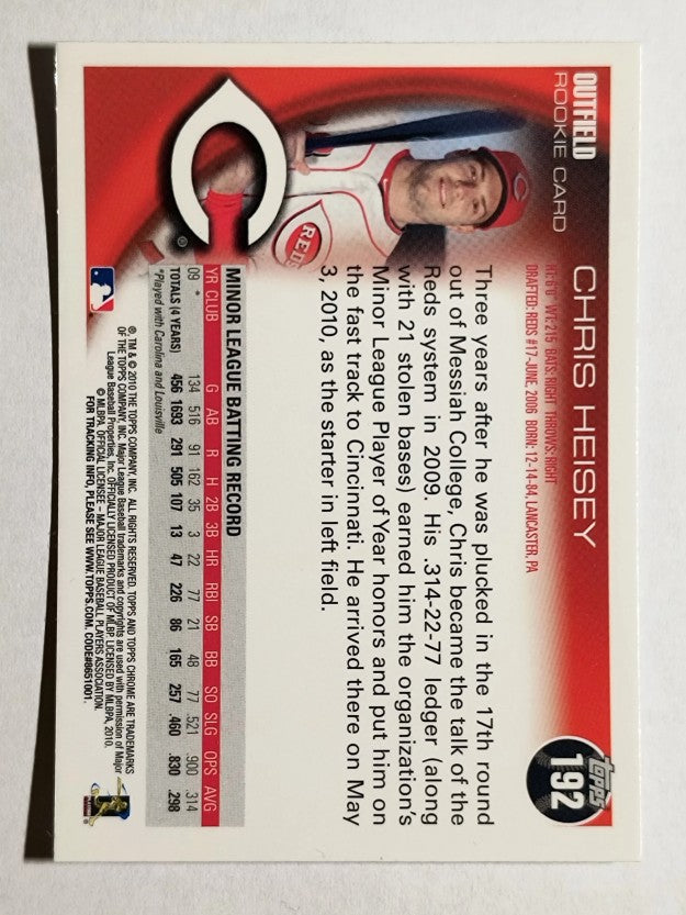 2010 Topps Chrome #192 Chris Heisey RC