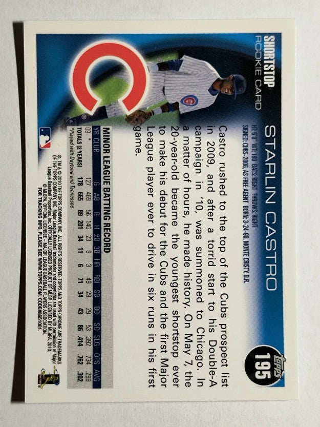 2010 Topps Chrome #195 Starlin Castro RC