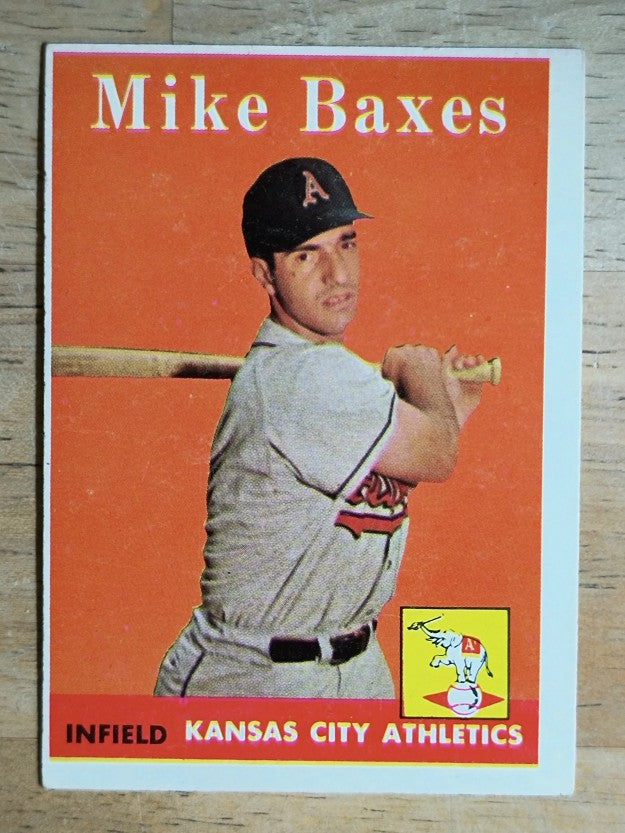 1958 Topps #302 Mike Baxes RC (VGEX)