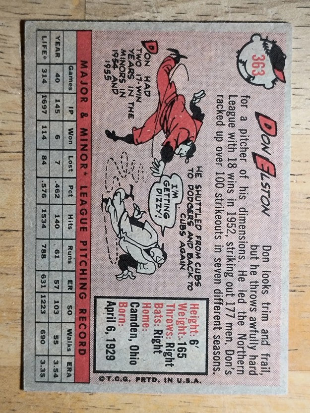 1958 Topps #363 Don Elston (VGEX)