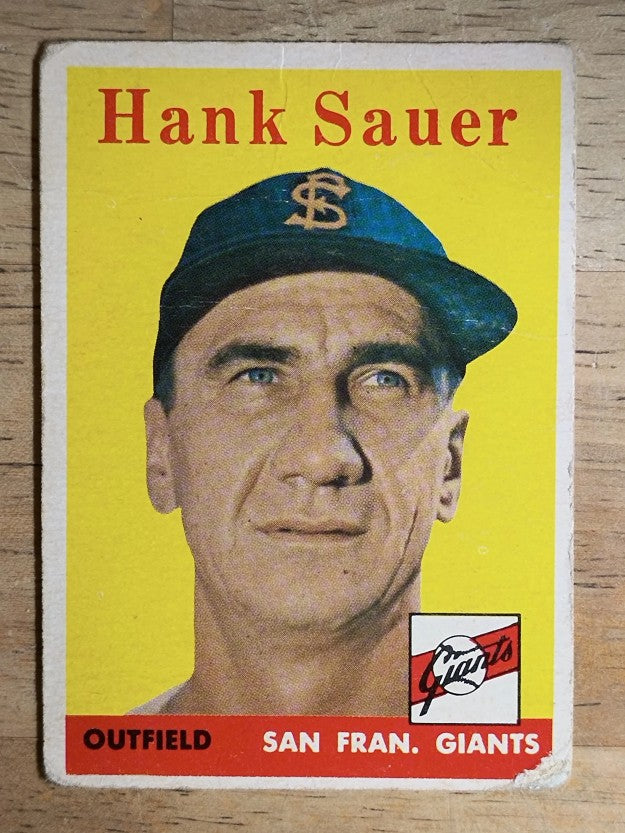 1958 Topps #378 Hank Sauer (POOR)