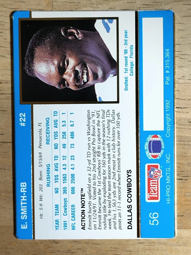 1992 Action Packed #56 Emmitt Smith