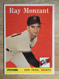1958 Topps #447 Ray Monzant (VGEX)