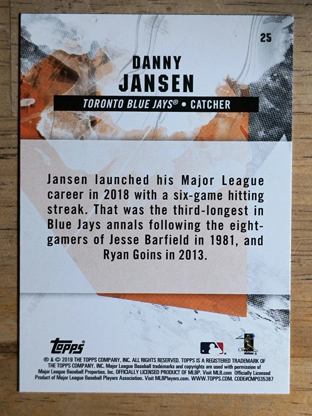 2019 Topps Fire #25 Danny Jansen RC