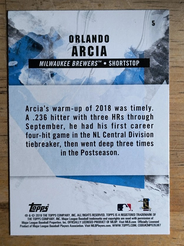 2019 Topps Fire #5 Orlando Arcia