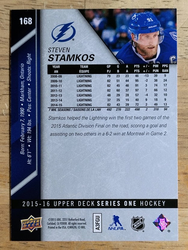 2015-16 Upper Deck #168 Steven Stamkos