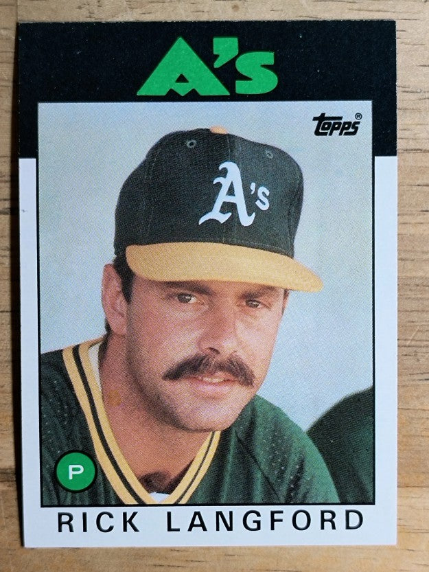 1986 Topps #766 Rick Langford