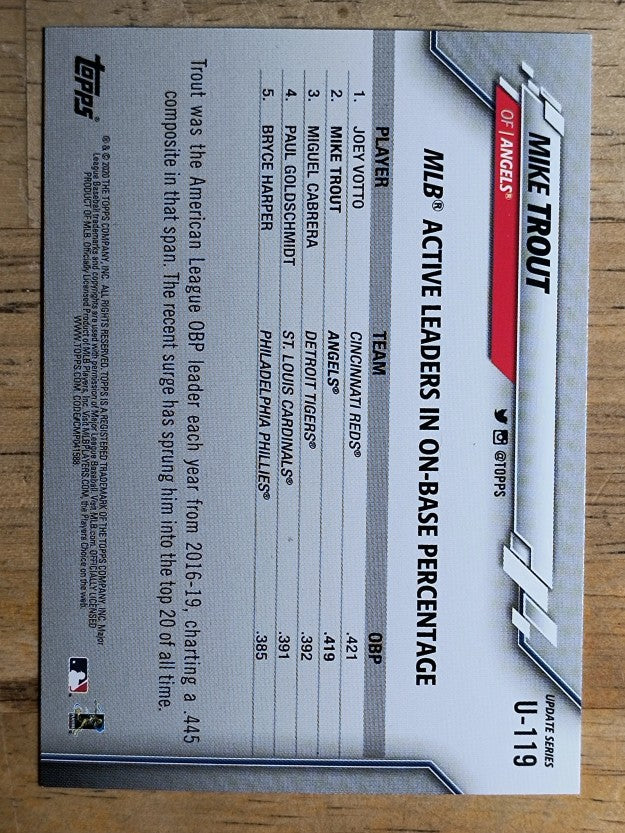2020 Topps Update #U119 Mike Trout