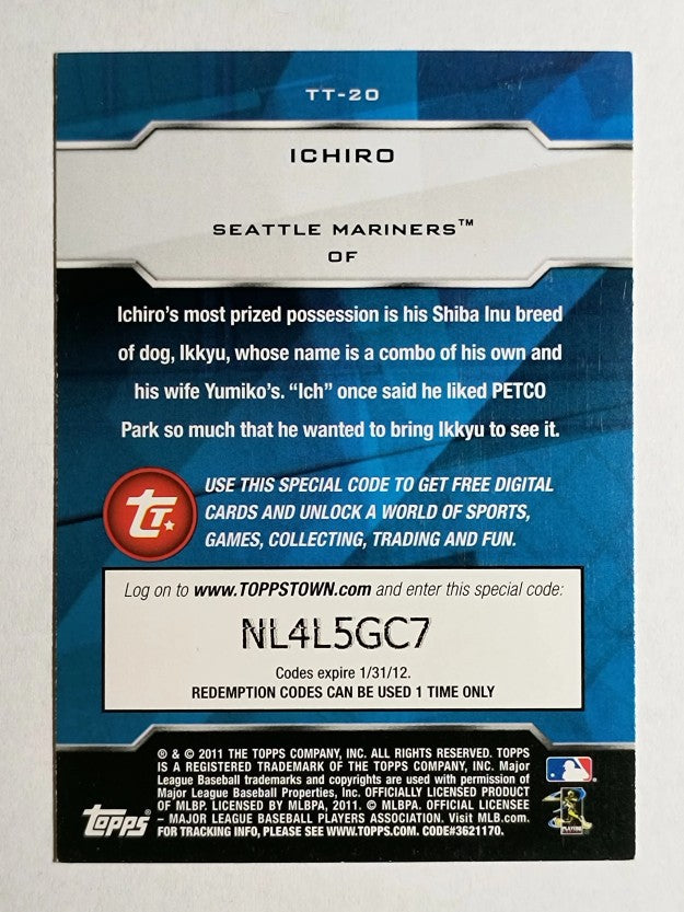 2011 Topps Topps Town #TT20 Ichiro Suzuki