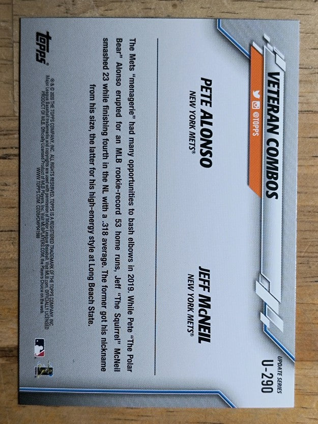 2020 Topps Update #U290 Pete Alonso/Jeff McNeil