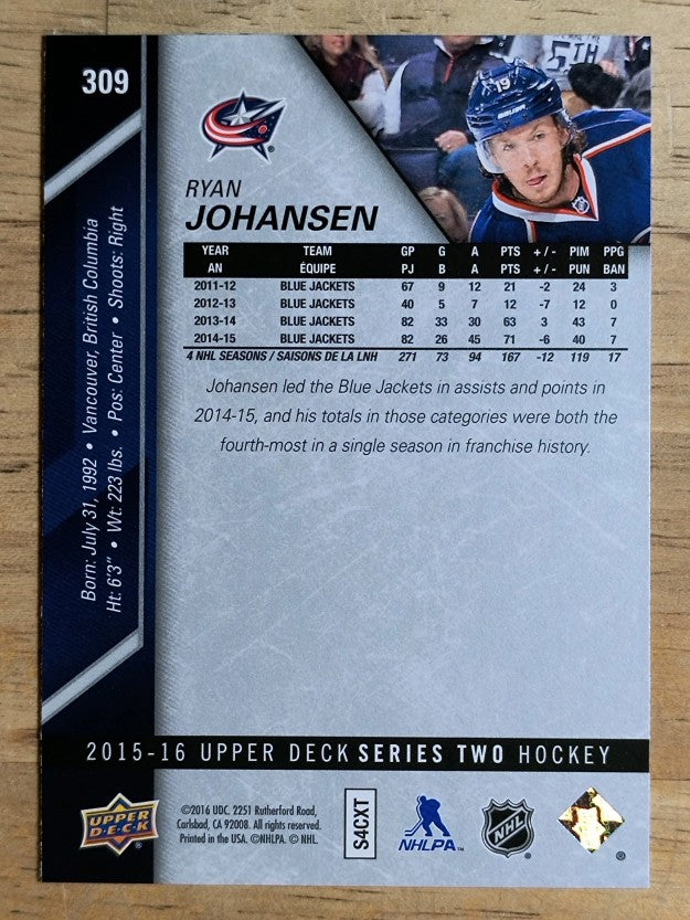 2015-16 Upper Deck #309 Ryan Johansen