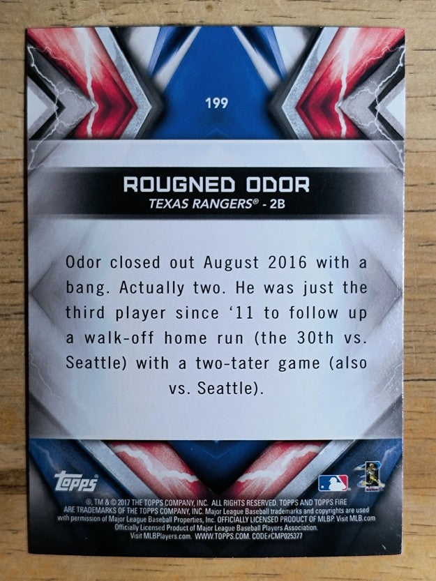2017 Topps Fire #199 Rougned Odor