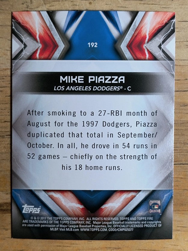 2017 Topps Fire #192 Mike Piazza