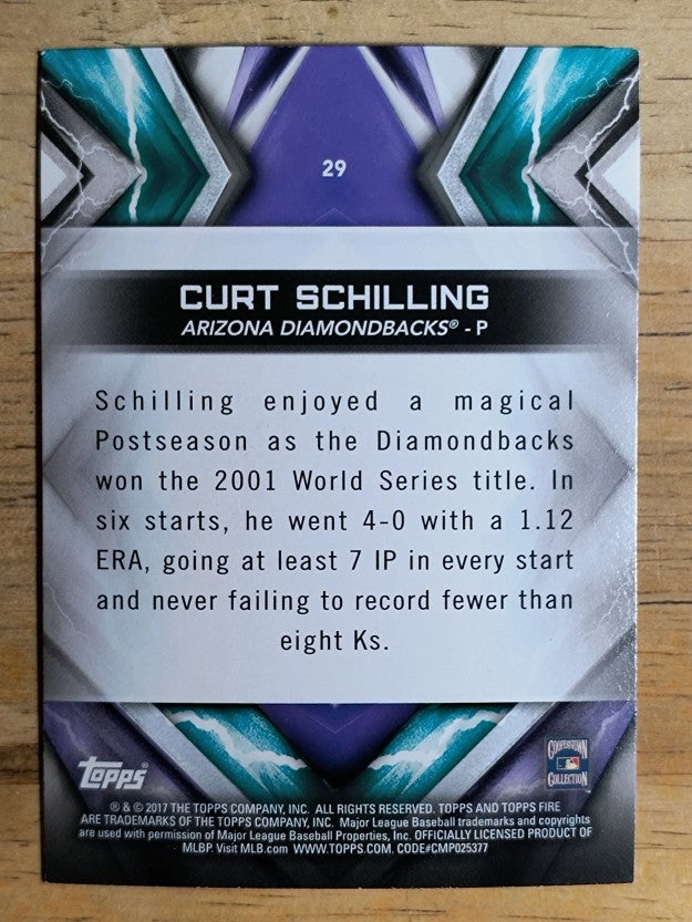 2017 Topps Fire #29 Curt Schilling