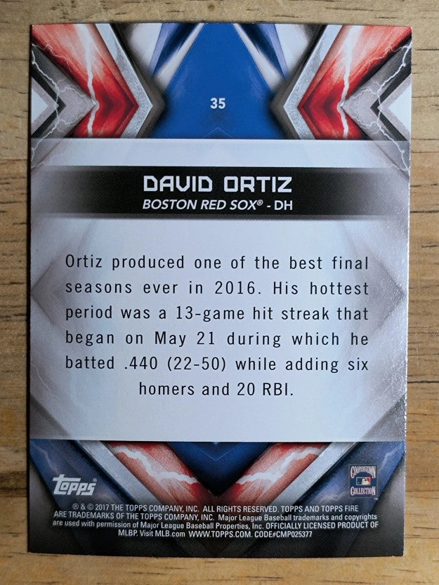 2017 Topps Fire #35 David Ortiz