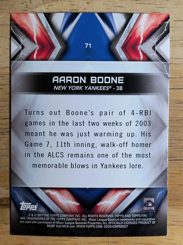 2017 Topps Fire #71 Aaron Boone