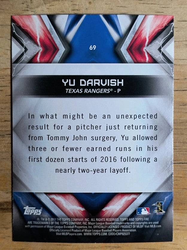 2017 Topps Fire #69 Yu Darvish