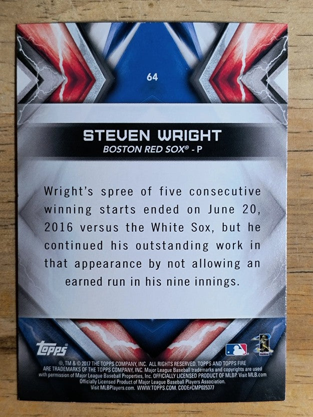 2017 Topps Fire #64 Steven Wright