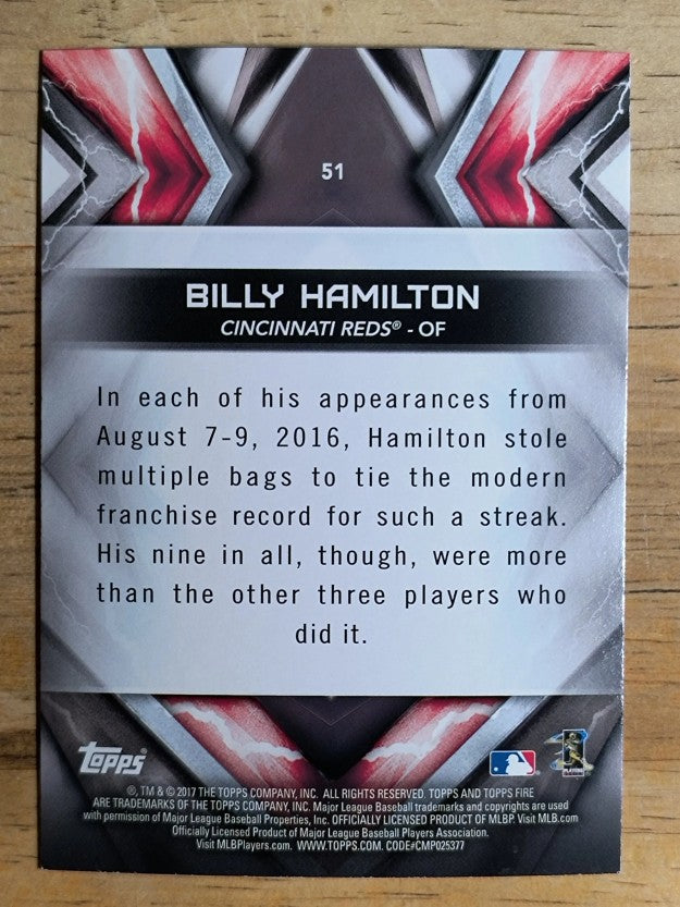 2017 Topps Fire #51 Billy Hamilton