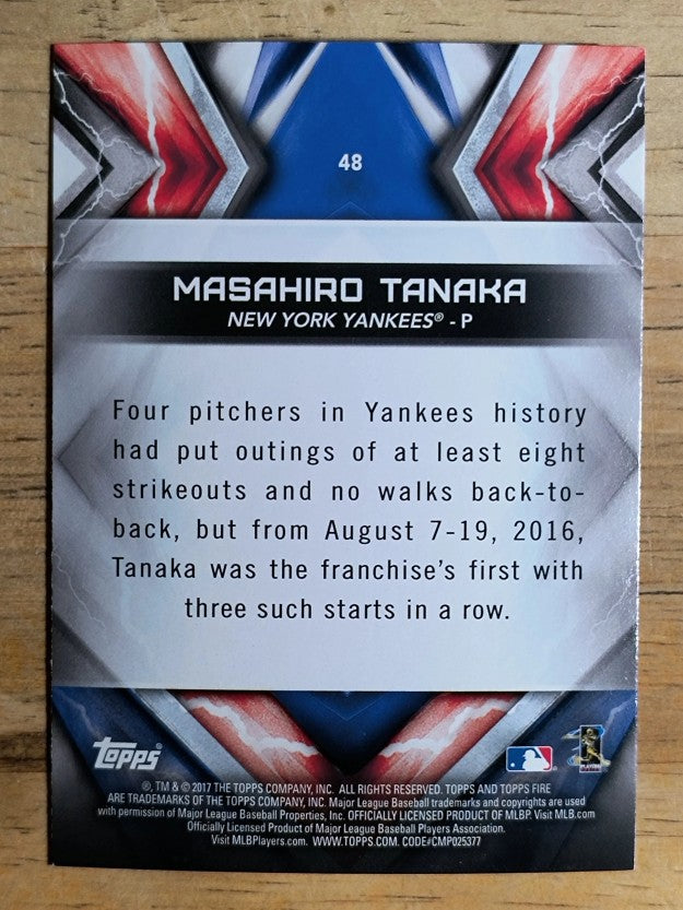 2017 Topps Fire #48 Masahiro Tanaka