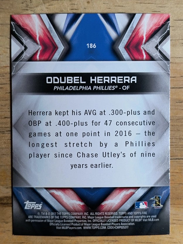 2017 Topps Fire #186 Odubel Herrera