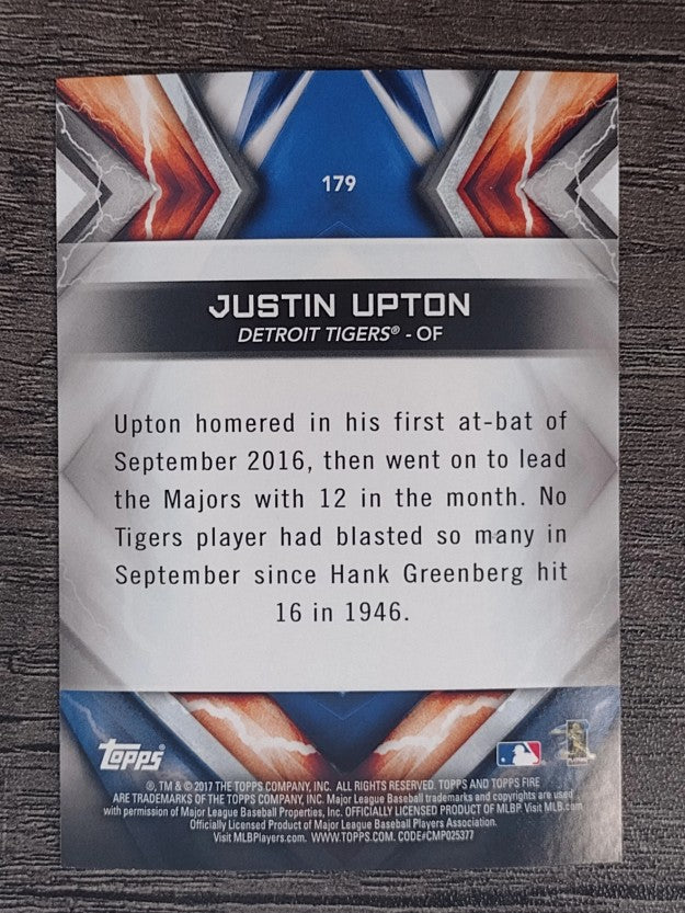 2017 Topps Fire #179 Justin Upton