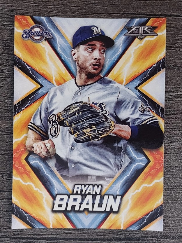 2017 Topps Fire #176 Ryan Braun