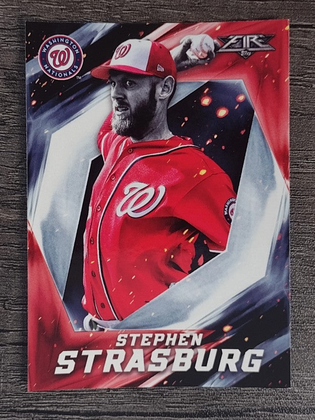 2017 Topps Fire #93 Stephen Strasburg