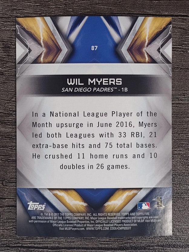 2017 Topps Fire #87 Wil Myers