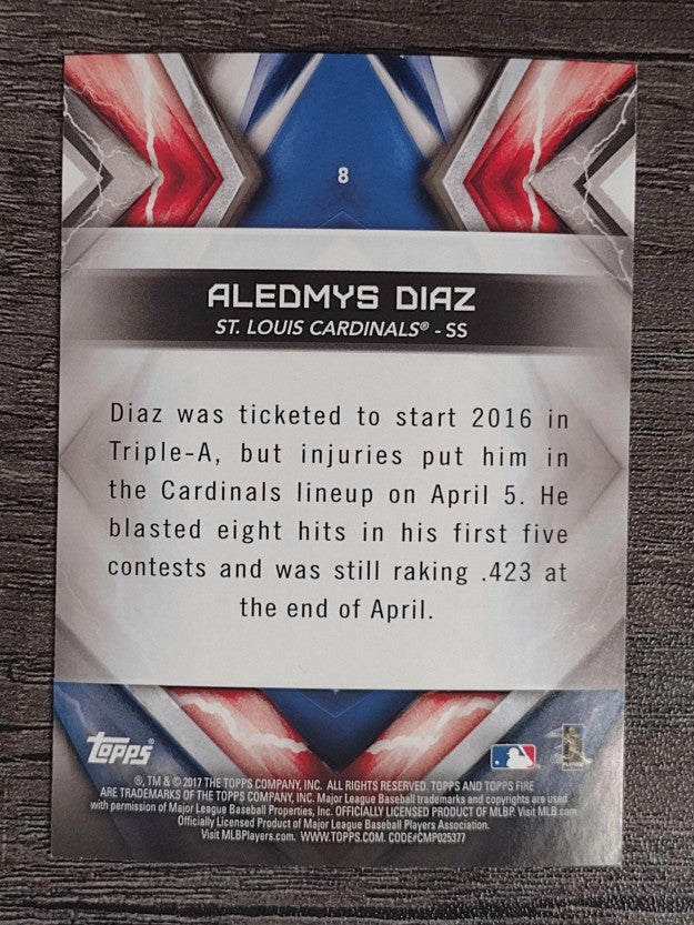 2017 Topps Fire #8 Aledmys Diaz