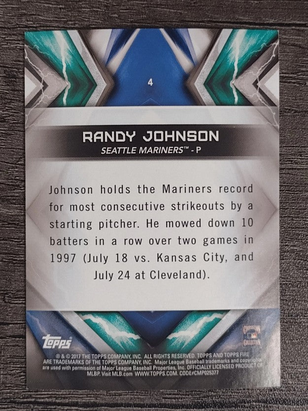 2017 Topps Fire #4 Randy Johnson