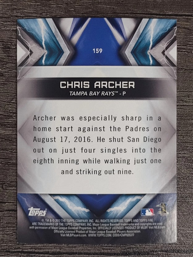 2017 Topps Fire #159 Chris Archer